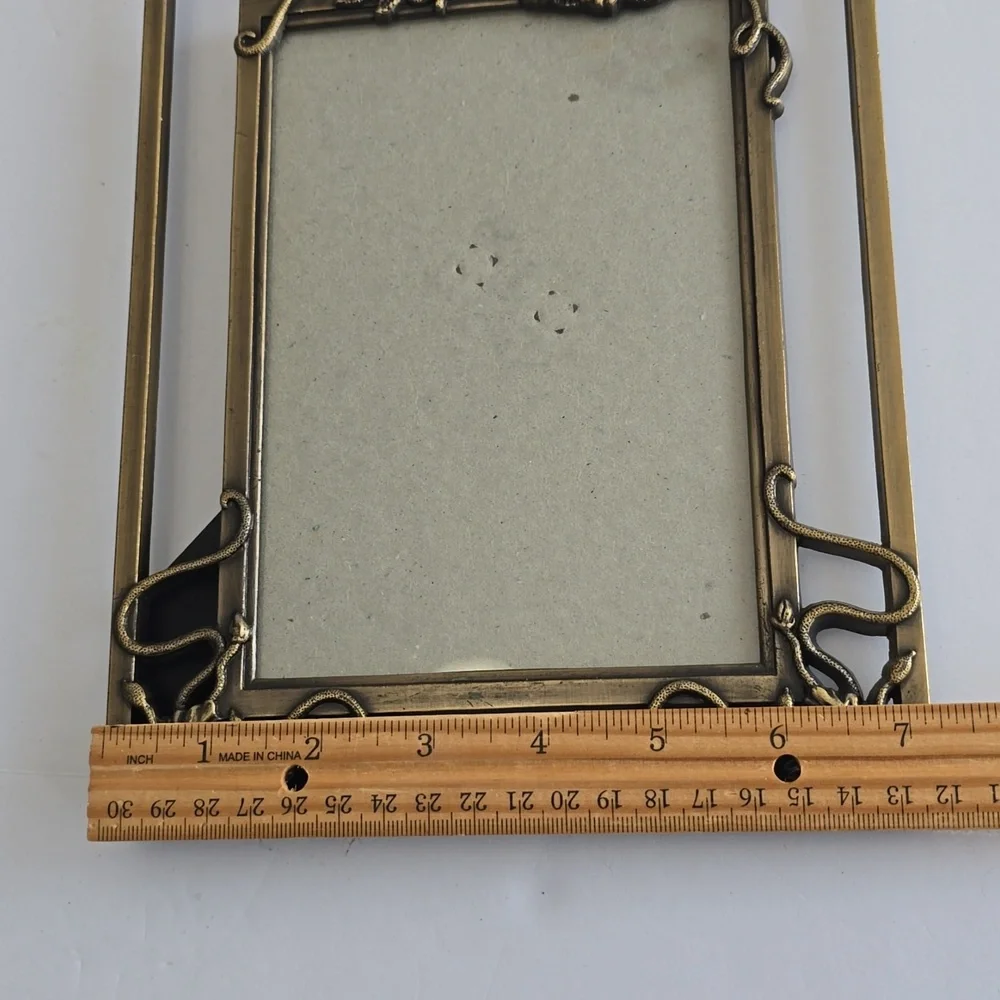 Vintage The Weston Gallery Metal Frame  Bronze Floral Vines Easel Display